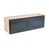 Quicklock RTA (Ready-to-Assemble) 30" Tall Wall Kitchen Cabinets - Shaker Style | 100% Hardwood | Made in America | Soft Close Hardware (Needlepoint Navy, 12" D x 30" W x 12" H) view 1