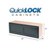 Quicklock RTA (Ready-to-Assemble) 30" Tall Wall Kitchen Cabinets - Shaker Style | 100% Hardwood | Made in America | Soft Close Hardware (Needlepoint Navy, 12" D x 30" W x 12" H) view 3