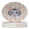 Serengeti Cat Christmas Large Sandstone Coasters Pack of 4 view 1