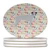 Whippet Merry Christmas Large Sandstone Coasters Pack of 4 view 1