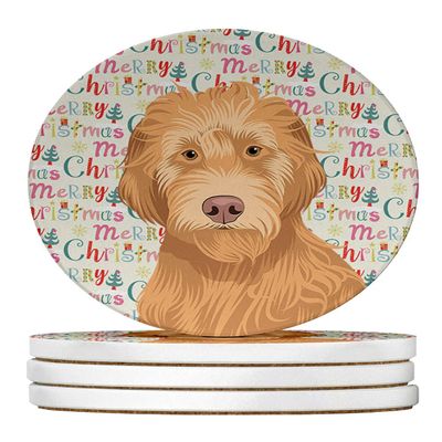Doodle Liver #2 Christmas Large Sandstone Coasters Pack of 4