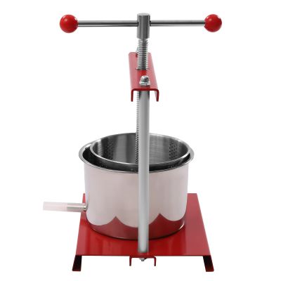6L Fruit Press- New Version Larger 304 Stainless Steel Pressing Plate Fruit Crusher for Cider, Wine, Grape, Apple Press, For Apple Cider, Wine and Juice Making (6L)