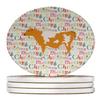 Guernsey Cow Christmas Large Sandstone Coasters Pack of 4 view 1