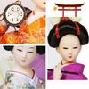 AAPIE Green and Red Japanese Geisha Figurine Oriental Doll Traditional Japanese Kimono Doll for Home Office view 4