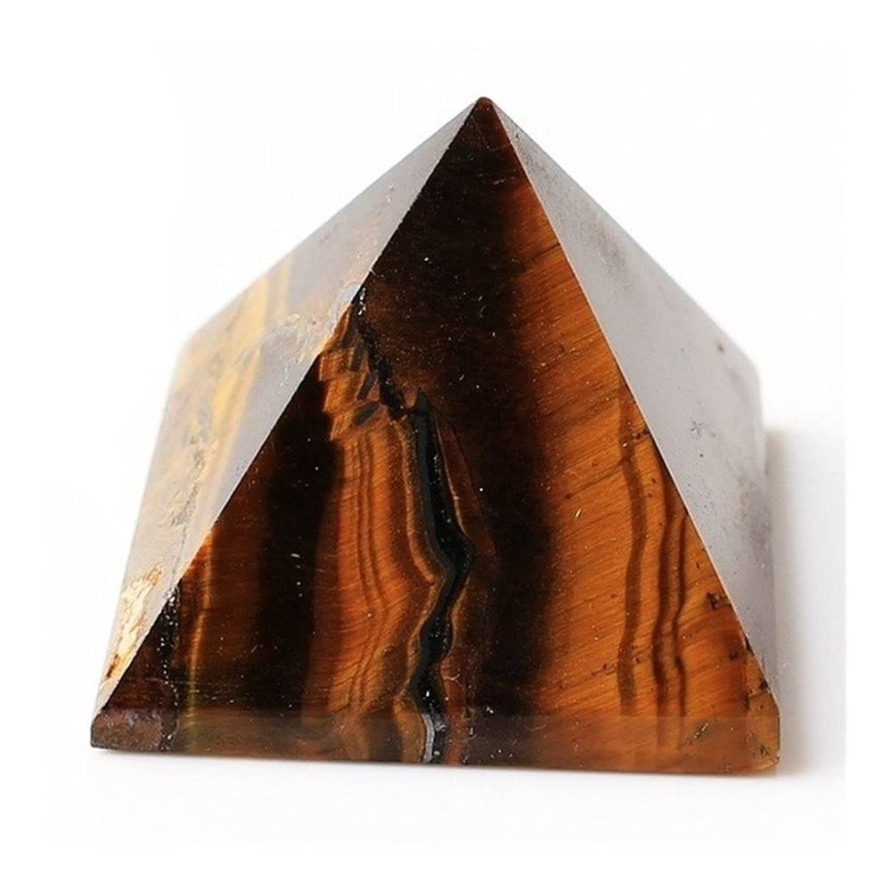 WGPHD Health & Household Natural Tiger's Eye Pyramid Crystal Quartz Stone Healing Home Office Desk Decor Specimen