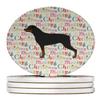 Rottweiler Merry Christmas Large Sandstone Coasters Pack of 4 view 1