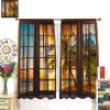 Landscape Curtains,Beach Sea Coconut Trees Natural Landscape Rustic Window Curtains Bedroom Living Room Kitchen Cafe 42x45 Inch view 3