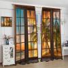Landscape Curtains,Beach Sea Coconut Trees Natural Landscape Rustic Window Curtains Bedroom Living Room Kitchen Cafe 42x45 Inch view 4
