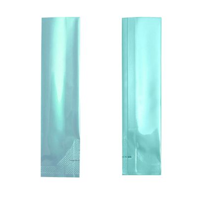 Pack of 200 Rectangle Sample Size Single Serving Double-Sided Matte Color Aluminum Mylar Foil Open Pouch (2.2" x 5.9", Glossy Blue)