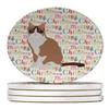 Snowshoe #2 Cat Christmas Large Sandstone Coasters Pack of 4 view 1