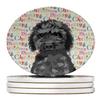 Doodle Black #2 Christmas Large Sandstone Coasters Pack of 4 view 1