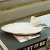 YCKEGEW Coin Bank Entrance Key Snack Holder Storage Tray Desktop Ornament Decoration Catchall Tray,Resin Ginkgo Biloba Home Decor Desktop Trinket (Size : White) view 1