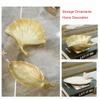 YCKEGEW Coin Bank Entrance Key Snack Holder Storage Tray Desktop Ornament Decoration Catchall Tray,Resin Ginkgo Biloba Home Decor Desktop Trinket (Size : White) view 4