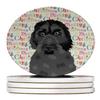 Doodle Black #3 Christmas Large Sandstone Coasters Pack of 4 view 1