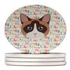 Snowshoe Cat Christmas Large Sandstone Coasters Pack of 4 view 1