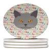 Chartreux Cat Christmas Large Sandstone Coasters Pack of 4 view 1