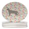 Safari #2 Cat Christmas Large Sandstone Coasters Pack of 4 view 1