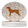 Vizsla Merry Christmas Large Sandstone Coasters Pack of 4 view 1