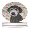 Doodle Silver #2 Christmas Large Sandstone Coasters Pack of 4 view 1