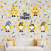 Capoda 167 Pcs Bee Gnome Wall Decals 6 Sheets Summer Window Clings Sunflower Gnome Wall Sticker for Glass Windows Summer Clings Decor Static Stickers for Rewards Home Office Birthday Party Supplies view 1