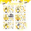 Capoda 167 Pcs Bee Gnome Wall Decals 6 Sheets Summer Window Clings Sunflower Gnome Wall Sticker for Glass Windows Summer Clings Decor Static Stickers for Rewards Home Office Birthday Party Supplies view 2