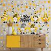 Capoda 167 Pcs Bee Gnome Wall Decals 6 Sheets Summer Window Clings Sunflower Gnome Wall Sticker for Glass Windows Summer Clings Decor Static Stickers for Rewards Home Office Birthday Party Supplies view 3