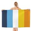 BZAXXQI Orange Blue Aroace Flag Bath Towels,Pride Beach Towel Quick Dry Bath Towels Soft Bath Towel for Swimming Camping Hotel Sports Bathroom view 2