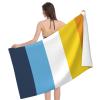 BZAXXQI Orange Blue Aroace Flag Bath Towels,Pride Beach Towel Quick Dry Bath Towels Soft Bath Towel for Swimming Camping Hotel Sports Bathroom view 3