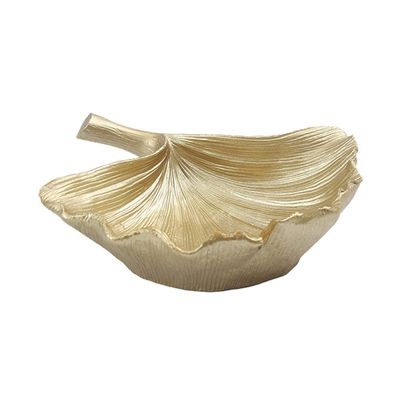 YCKEGEW Coin Bank Entrance Key Snack Holder Storage Tray Desktop Ornament Decoration Catchall Tray,Resin Ginkgo Biloba Home Decor Desktop Trinket (Size : Ginkgo biloba)