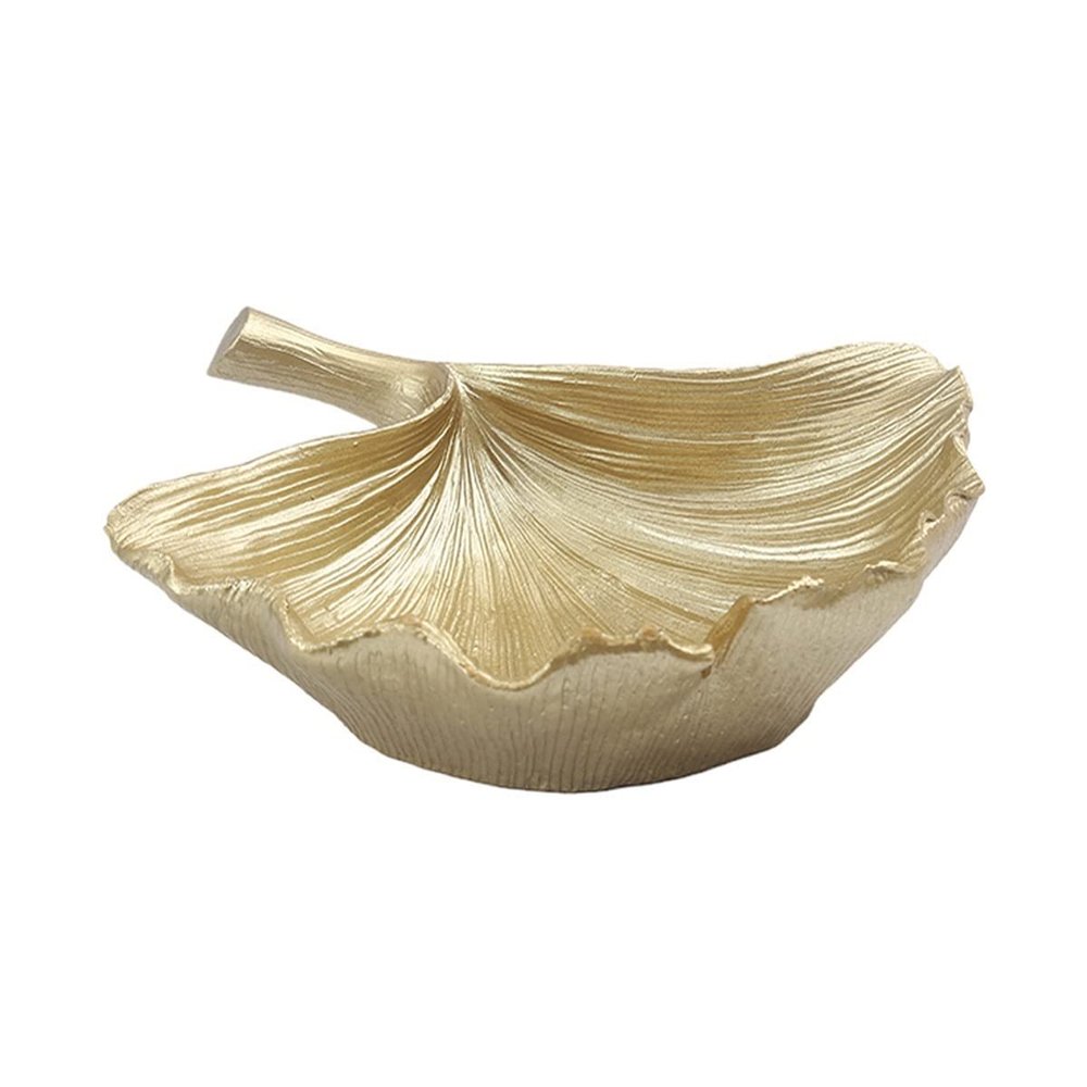 YCKEGEW Coin Bank Entrance Key Snack Holder Storage Tray Desktop Ornament Decoration Catchall Tray,Resin Ginkgo Biloba Home Decor Desktop Trinket (Size : Ginkgo biloba)