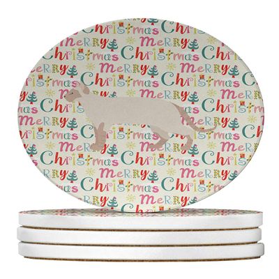 Tonkinese #2 Cat Christmas Large Sandstone Coasters Pack of 4