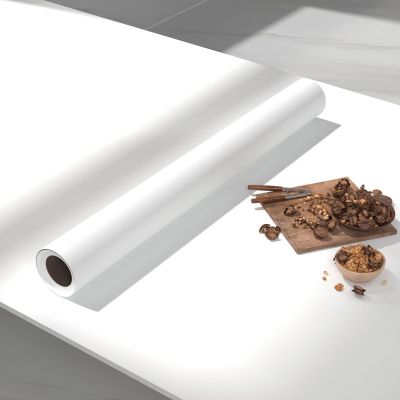 VIOPVERY Contact Paper 15.7"x393" Solid White Wallpaper Peel and Stick Wall Paper Waterproof Easily Removable Self-Adhesive Film Wall Covering for Kitchen Countertop and Cabinet Shelf Liner Decorative