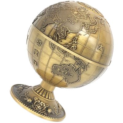 Happyyami Box European Toothpick Box Toothpick Holder Dispenser Vintage Toothpick Holders Containers with Lids Sphere Stand Desktop Toothpick Holder Portable Cotton Swab Zinc Alloy Travel