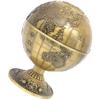Happyyami Box European Toothpick Box Toothpick Holder Dispenser Vintage Toothpick Holders Containers with Lids Sphere Stand Desktop Toothpick Holder Portable Cotton Swab Zinc Alloy Travel view 1