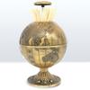 Happyyami Box European Toothpick Box Toothpick Holder Dispenser Vintage Toothpick Holders Containers with Lids Sphere Stand Desktop Toothpick Holder Portable Cotton Swab Zinc Alloy Travel view 2