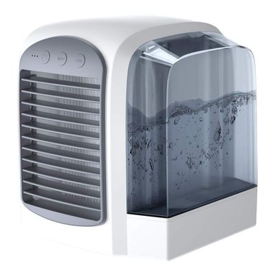 Mini Personal Air Cooler, USB Compact Coolers, Portable Fan Cooler with water tank, for Home Office Bedroom Garden Outdoors, Eco Friendly (grey)