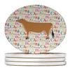 Jersey Cow Christmas Large Sandstone Coasters Pack of 4 view 1