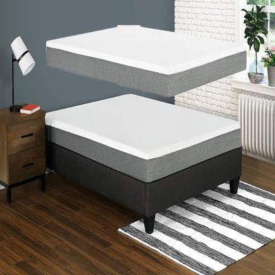 Mielmoon (2) Pack- 7" Gel Memory Foam Medium-Firm Twin Bed Mattress for Bunk Bed, Trundle Bed, Pressure Relief Mattress for Kids Adults CertiPUR-US Certified Mattress in a Box (Morning ll)