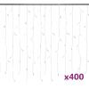 Gecheer Curtain Icicle Light, Warm White Plastic and Copper Finish, 32.8ft Long with 400 LEDs, USB Powered for Indoor and Outdoor Decor view 2