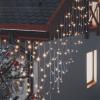 Gecheer Curtain Icicle Light, Warm White Plastic and Copper Finish, 32.8ft Long with 400 LEDs, USB Powered for Indoor and Outdoor Decor view 3