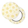 Sunflower Round Bar Stool Covers Elastic Stool Cushion Covers Velvet Stool Vintage Patten Chair Seat Covers Barstool Covers for Dining Room Living Room Bar Spring Summer14 Inch  view 2
