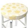 Sunflower Round Bar Stool Covers Elastic Stool Cushion Covers Velvet Stool Vintage Patten Chair Seat Covers Barstool Covers for Dining Room Living Room Bar Spring Summer14 Inch  view 3