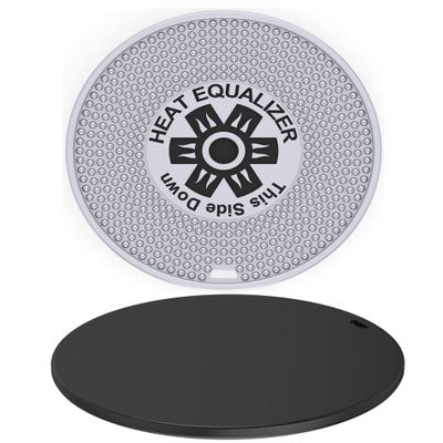 Heat Equalizer-9.25 inch Black Ceramic Finish Heat Diffuser  Aluminum & Copper Alloy for Gas & Electric Stoves-Hot Plate & Burner Cover-Simmer plate
