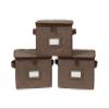 Covermates Keepsakes - Zip-Top Storage Box - Heavy Duty Polyester- Reinforced Handles - Stackable Design - Indoor Storage, Brown Heather view 1
