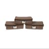 Covermates Keepsakes - Zip-Top Storage Box - Heavy Duty Polyester- Reinforced Handles - Stackable Design - Indoor Storage, Brown Heather view 1