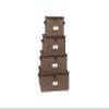 Covermates Keepsakes Dish Storage Box - Stackable, Reinforced Handles, China Storage, Brown Heather view 1