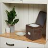 Covermates Keepsakes Dish Storage Box - Stackable, Reinforced Handles, China Storage, Brown Heather view 4
