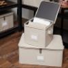 Covermates Keepsakes - Zip-Top Storage Box - Heavy Duty Polyester- Reinforced Handles - Stackable Design - Indoor Storage, Beige Heather view 4