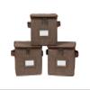 Covermates Keepsakes - Zip-Top Storage Box - Heavy Duty Polyester- Reinforced Handles - Stackable Design - Indoor Storage, Brown Heather view 1