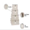 Covermates Keepsakes Dish Storage Box - Stackable, Reinforced Handles, China Storage, Beige Heather view 2